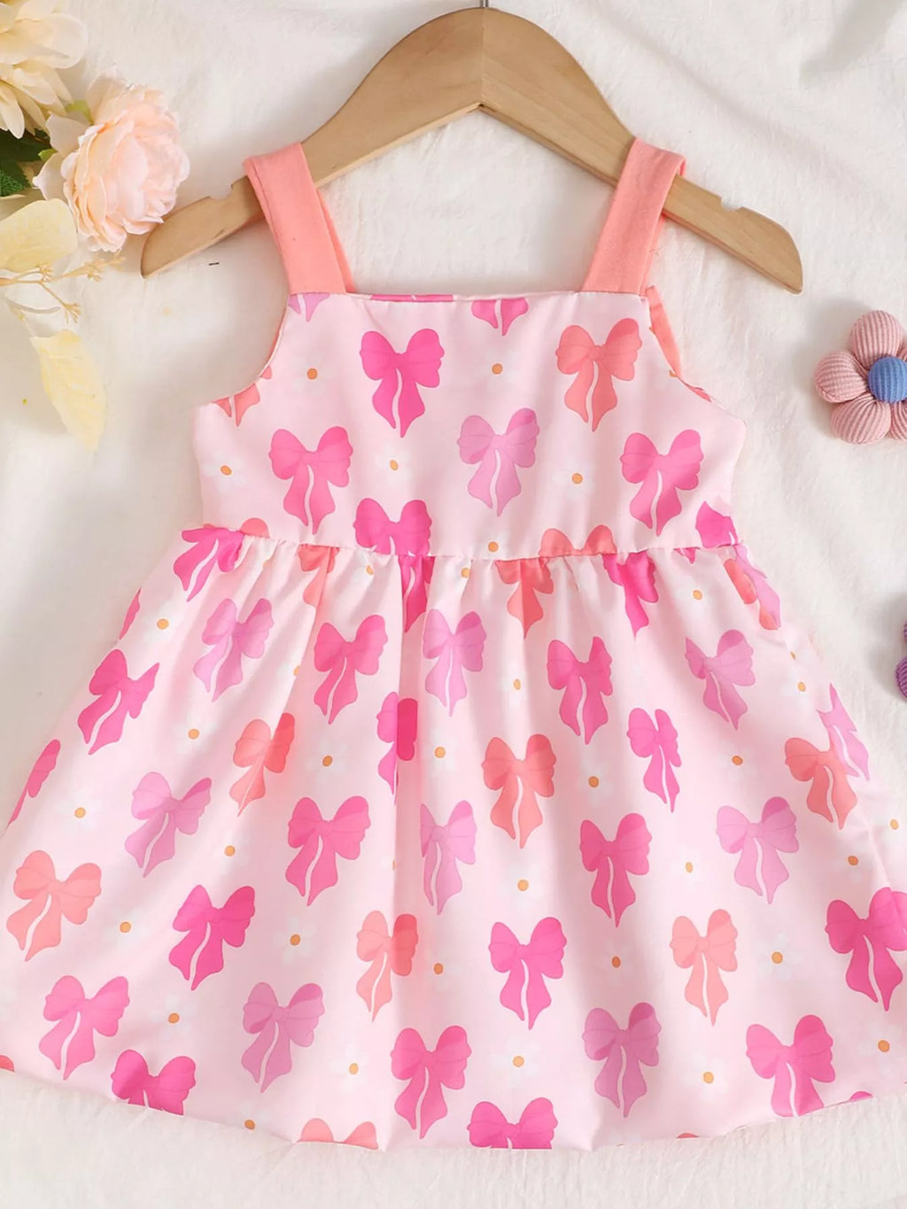 Children's Bow Front Printed Dress