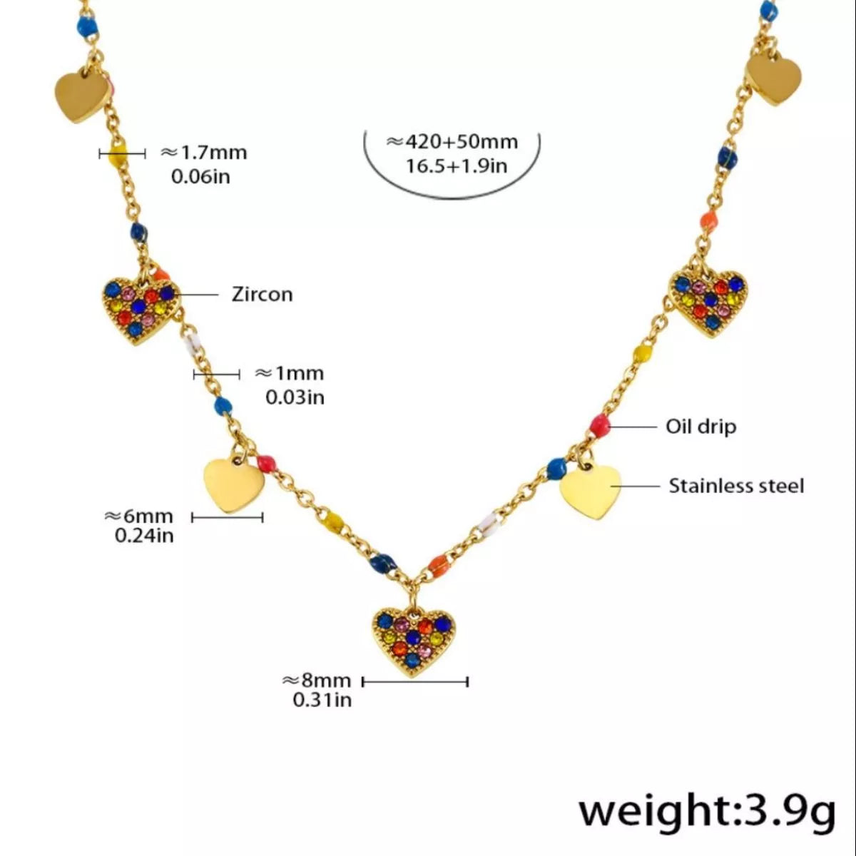 18K Gold-Plated Heart Charm Necklace