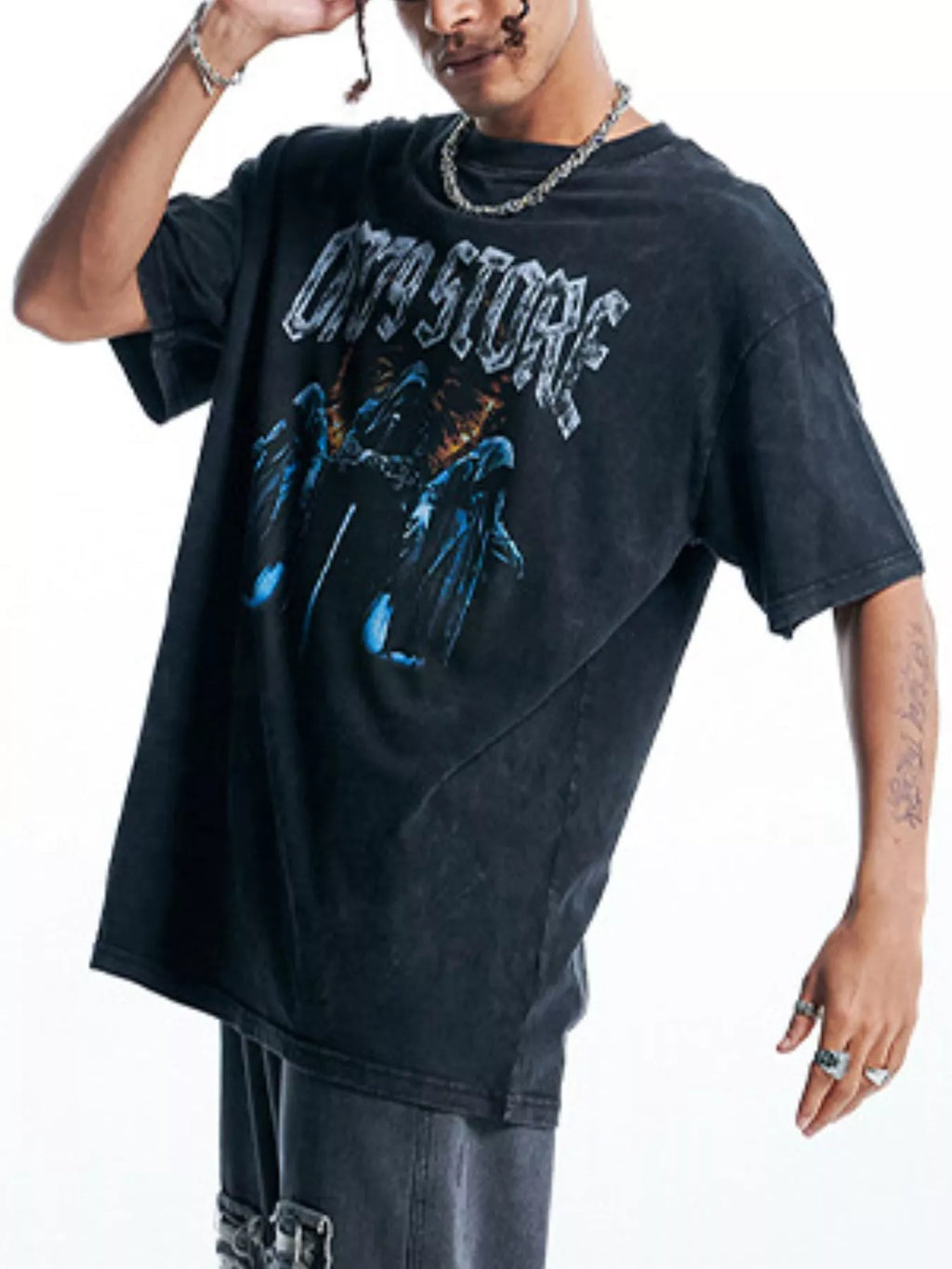 Men's Graphic Round Neck Short Sleeve T-Shirt