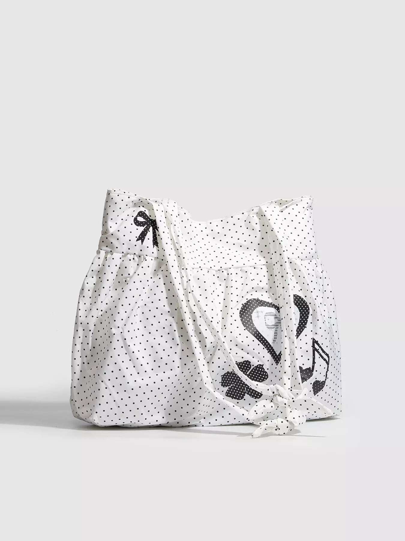 Polka Dot Heart Shoulder Bag