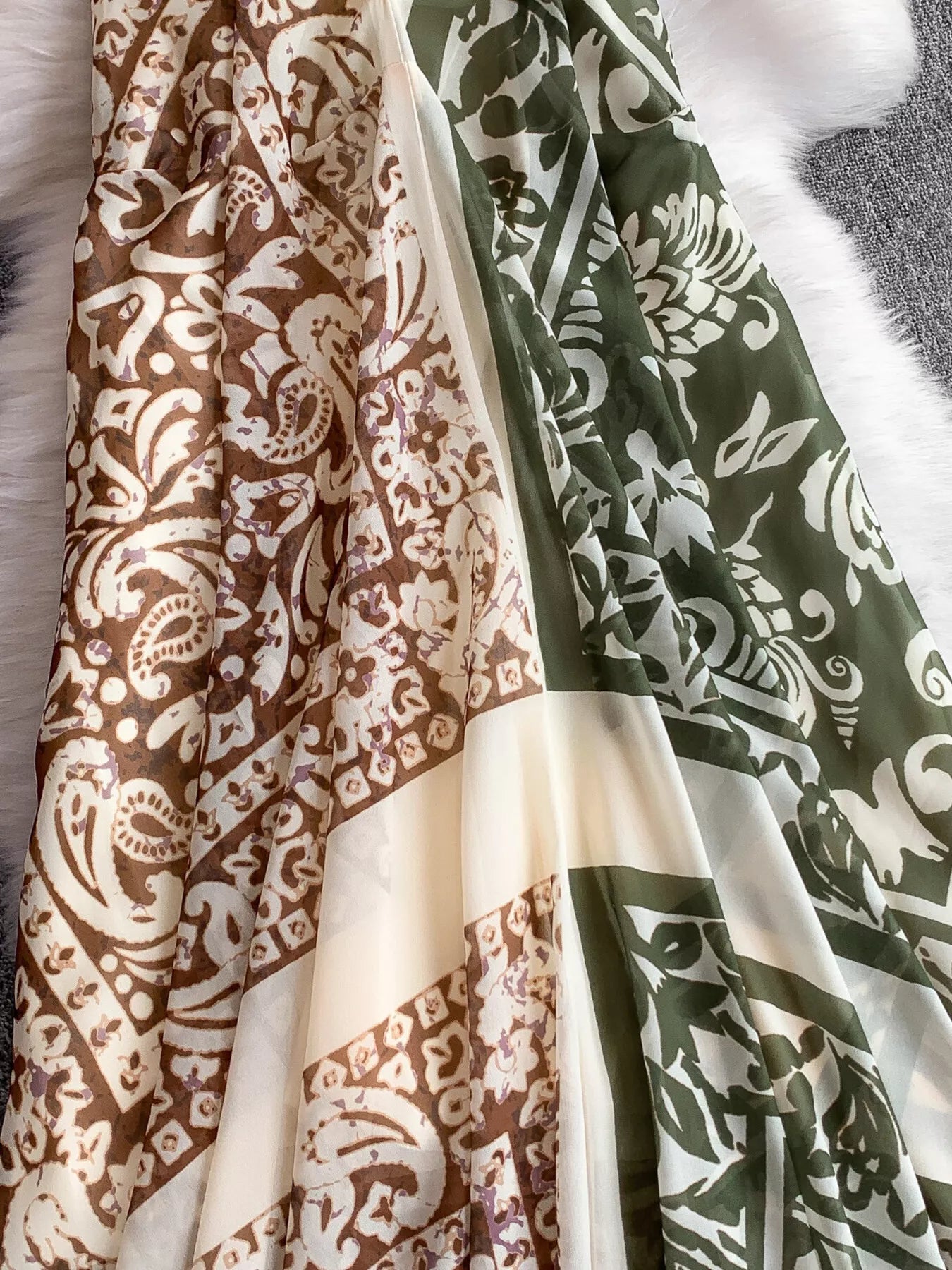 Printed V-Neck Cami Dress