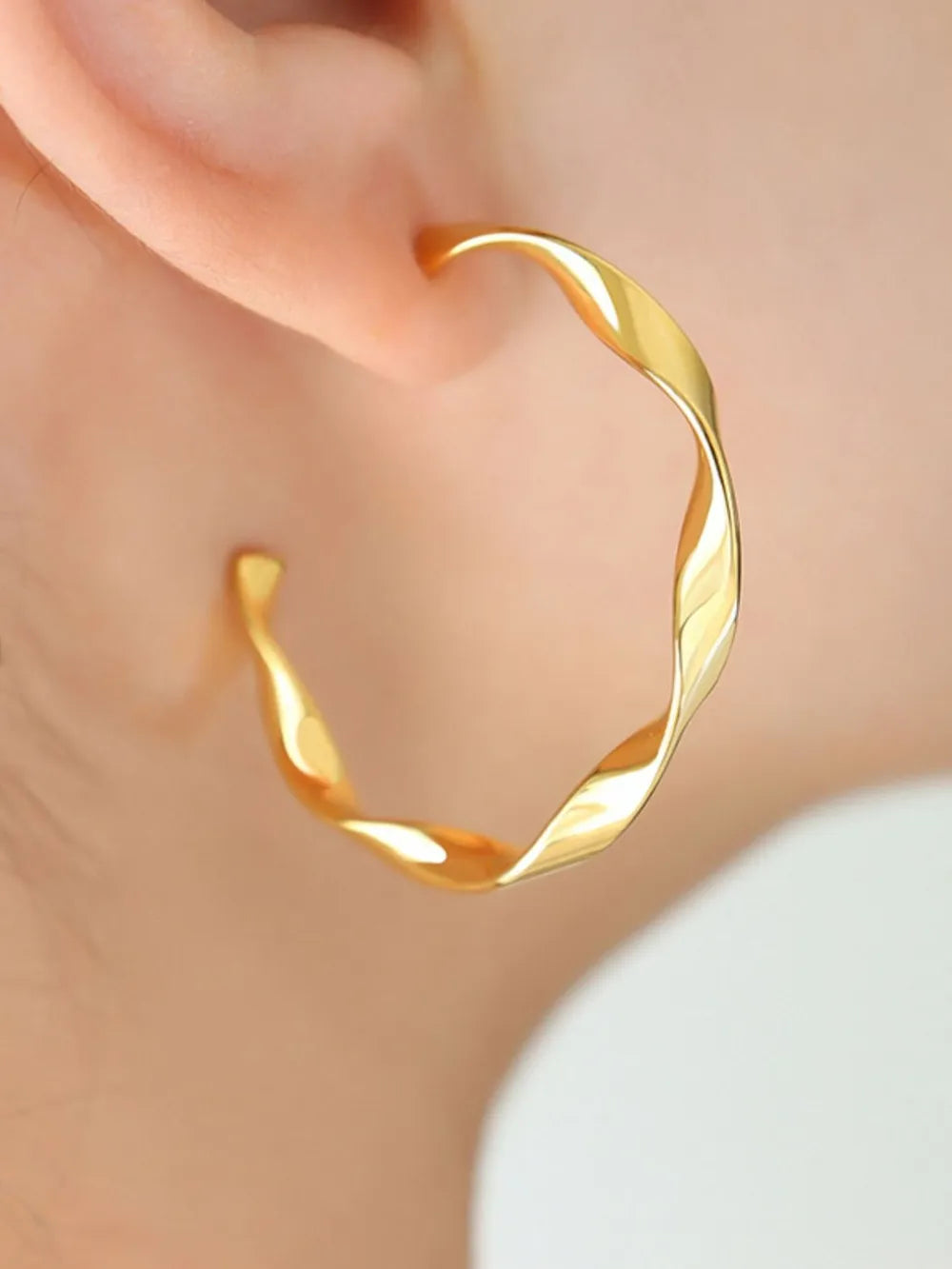 Titanium Steel C-Hoop Earrings