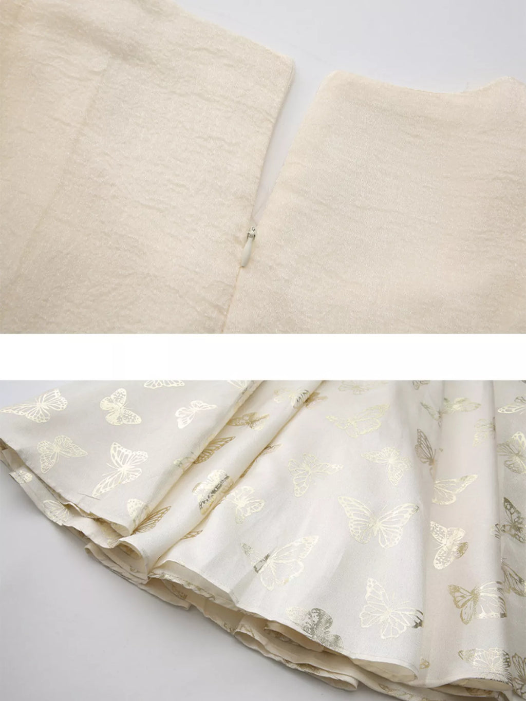 Butterfly Print Puff Sleeve Dress