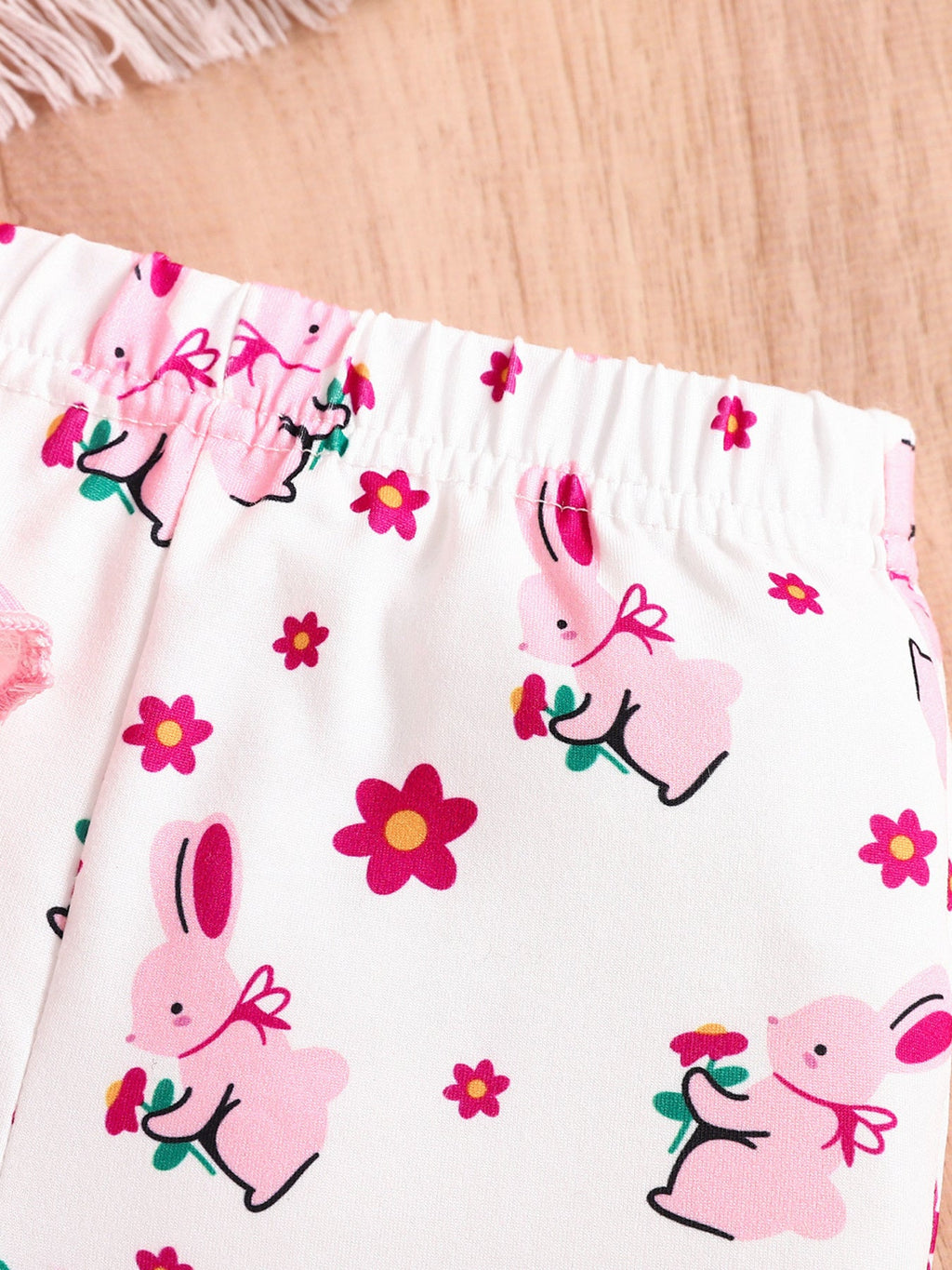 Children's Ruffle Hem Tank Top with Flare Pants and Headband Set