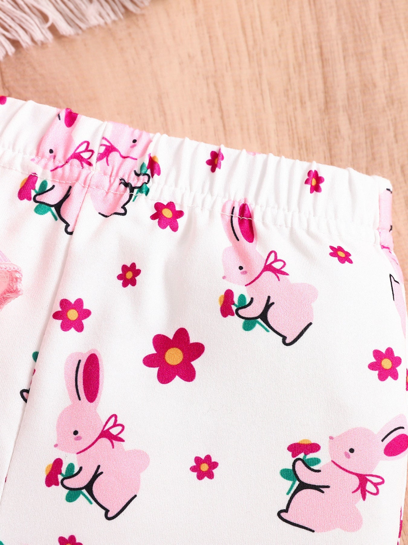 Children's Ruffle Hem Tank Top with Flare Pants and Headband Set