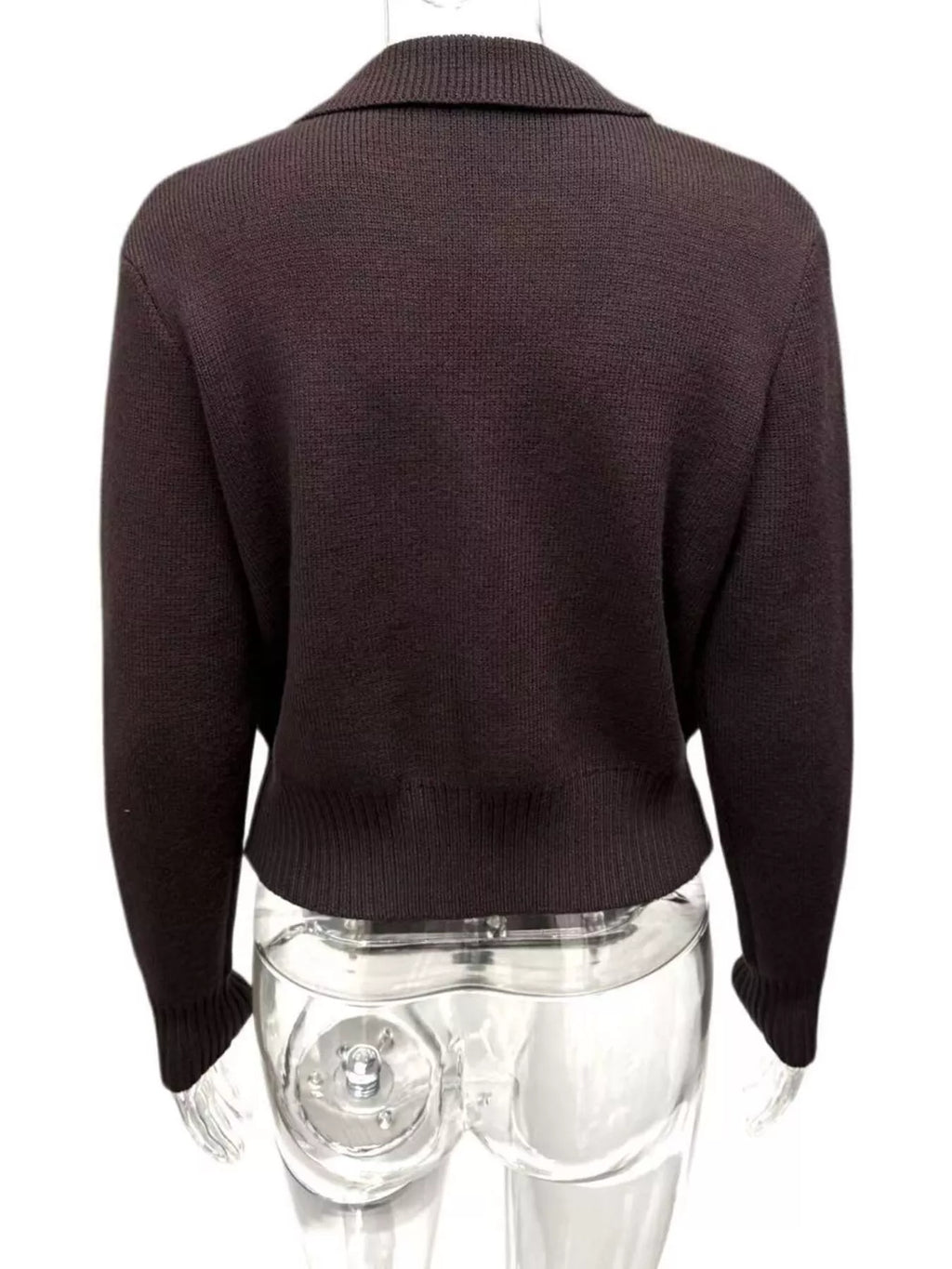 Double-Breasted Knit Cardigan