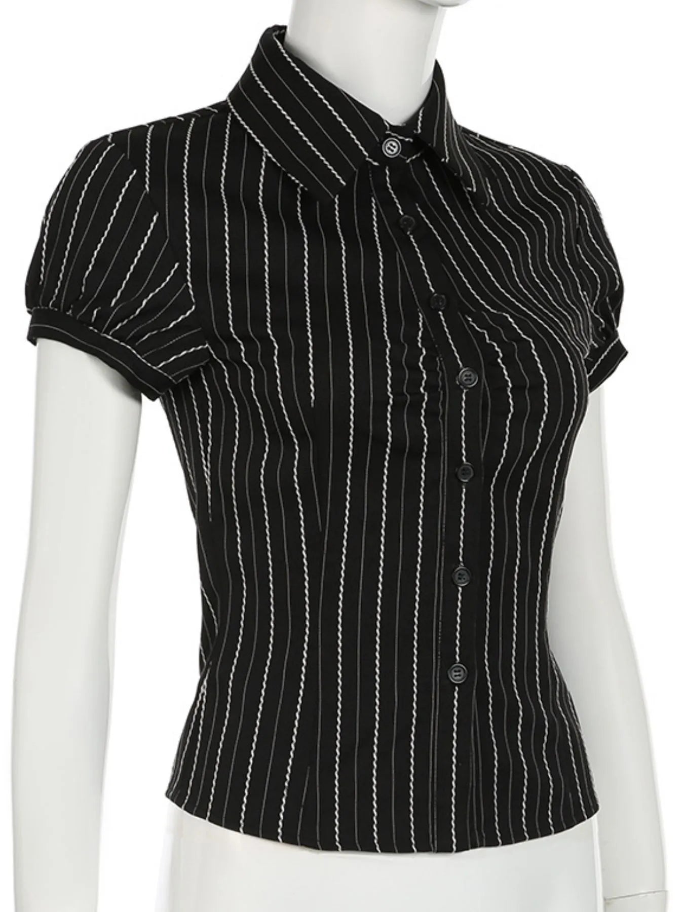 Striped Button-Down Collared Neck Shirt