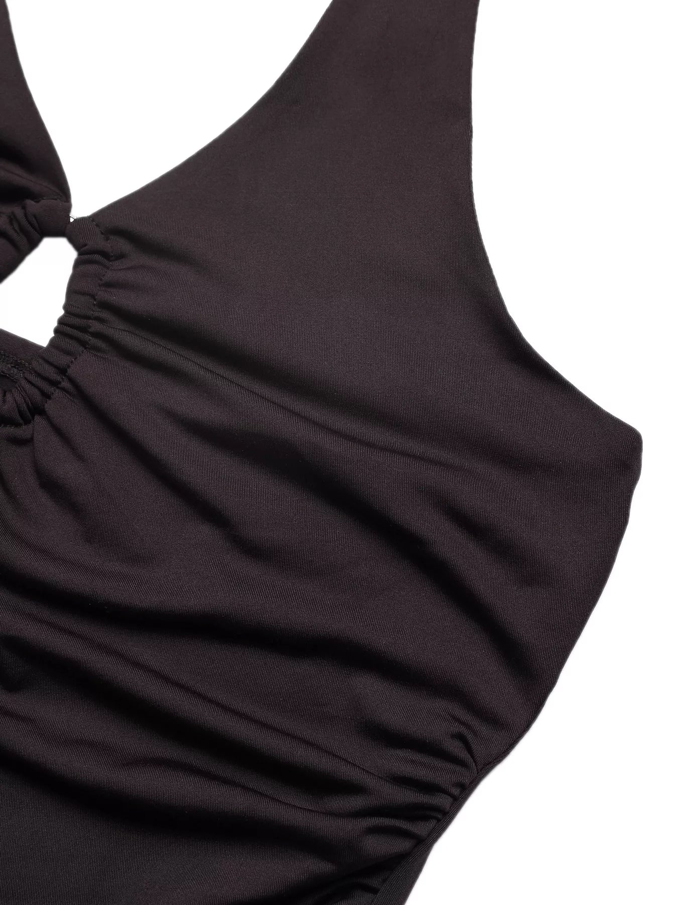 Halter Neck Ruched Bodysuit