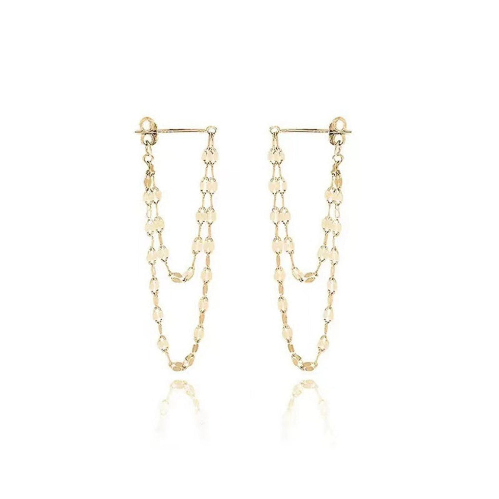 18K Gold-Plated Chain Earrings