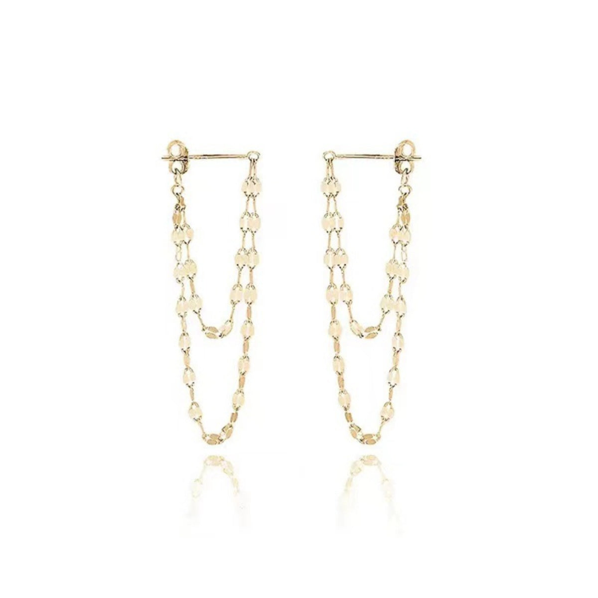 18K Gold-Plated Chain Earrings