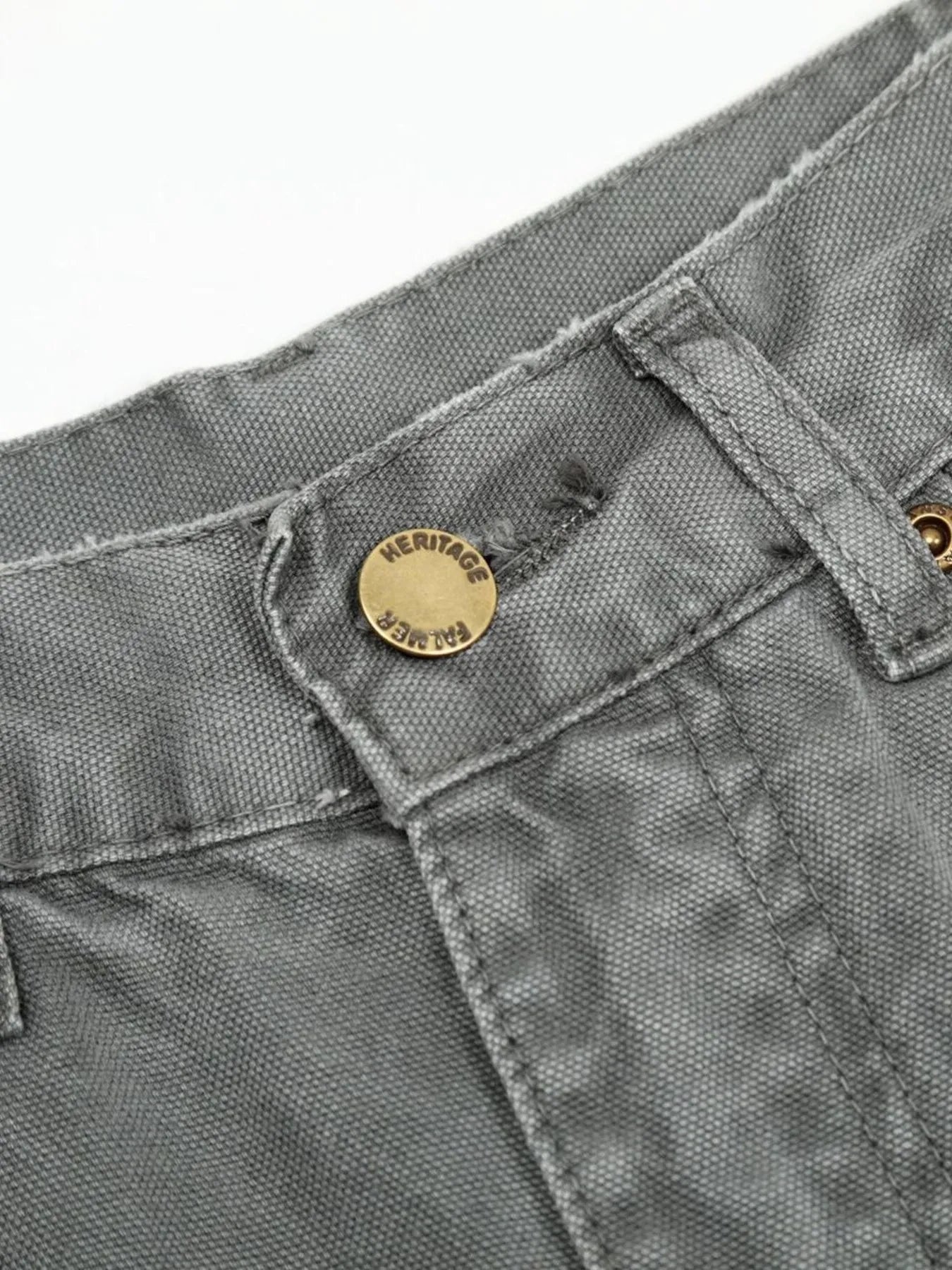 Men's Washed Distressed Curved Jeans
