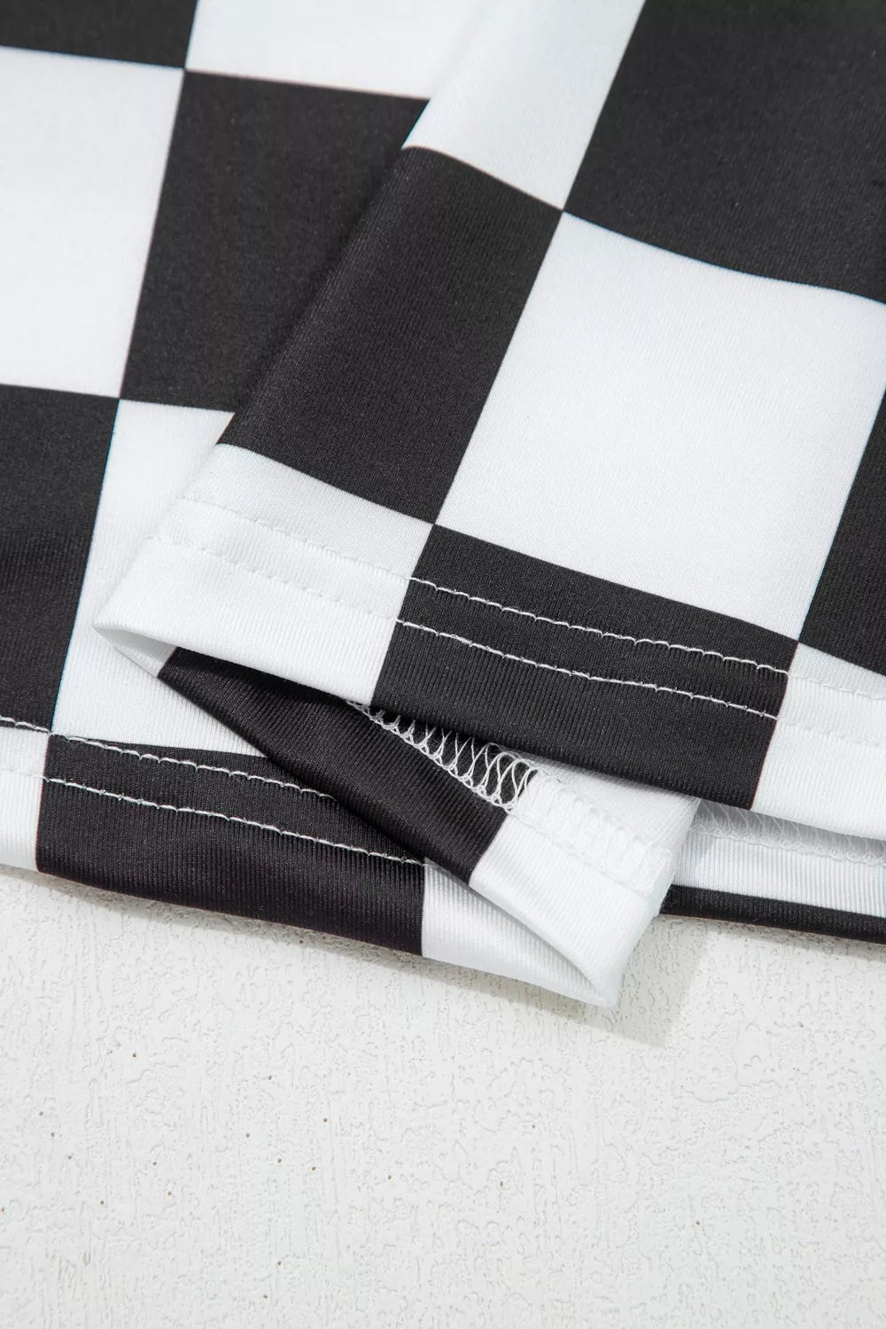 Checkerboard Printed Slim Tank Top