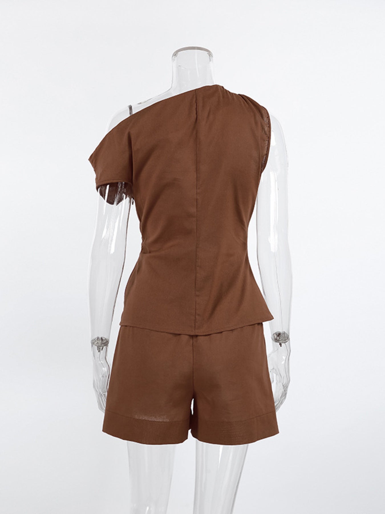 One-Shoulder Top and Shorts Set