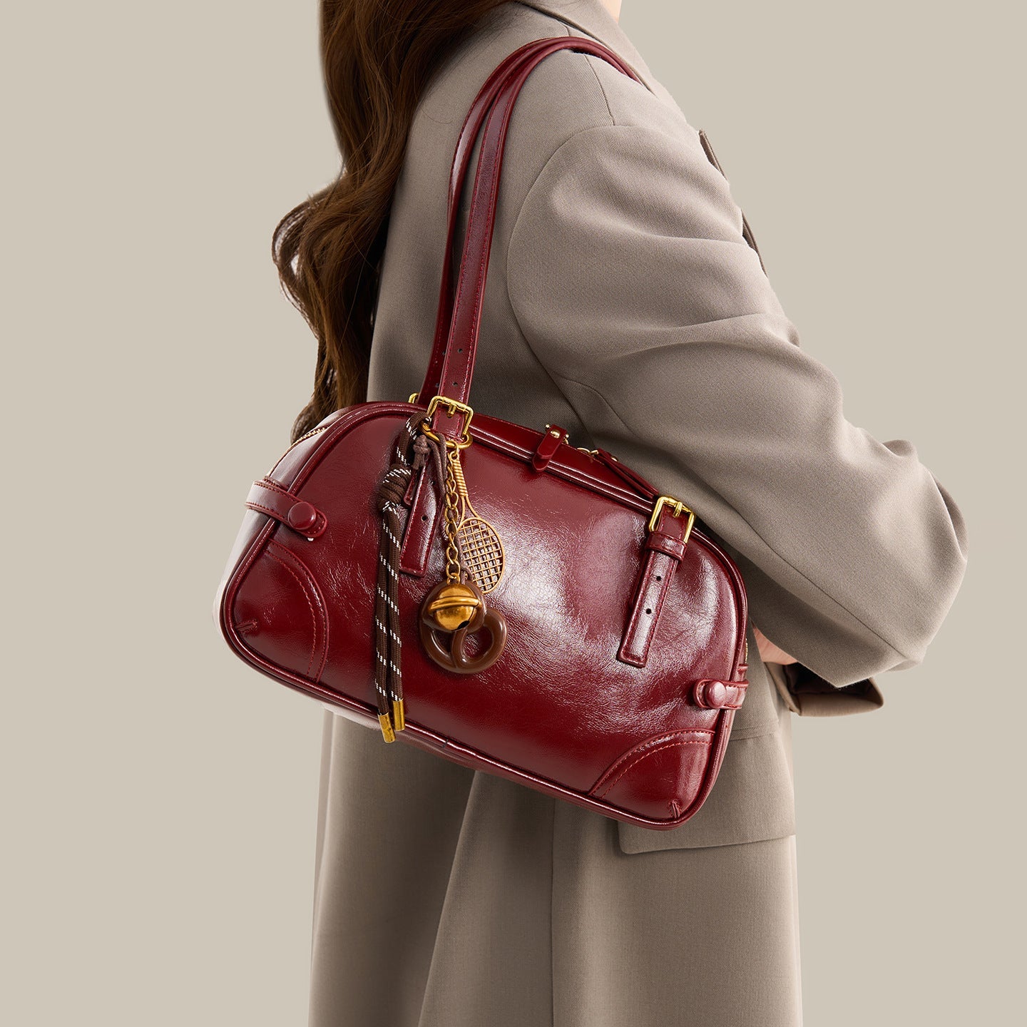 Vintage Style Leather Shoulder Bag