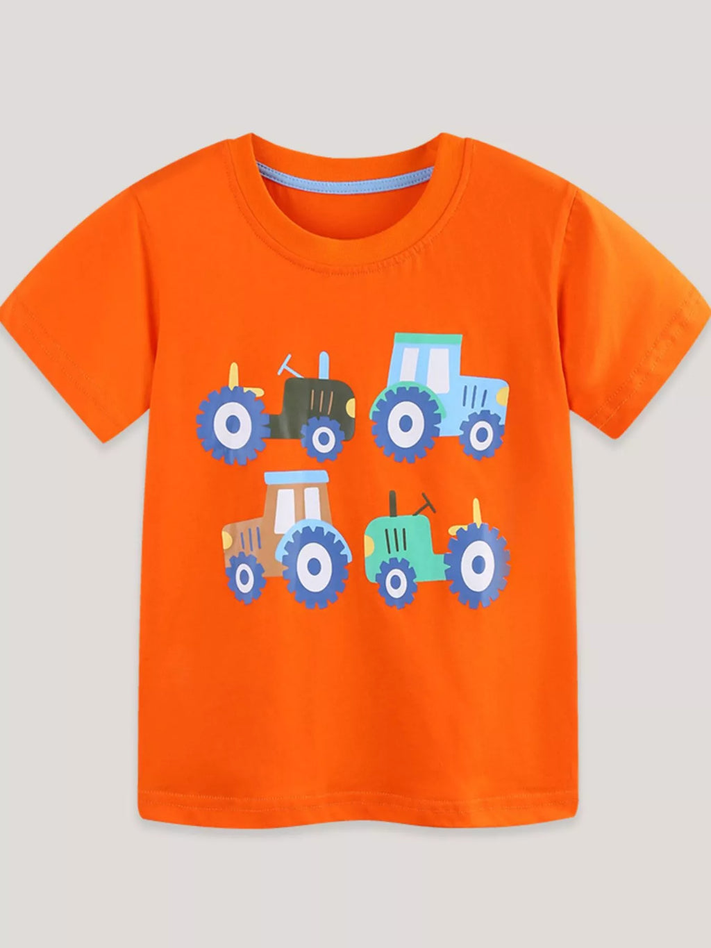 Children's Tractor Print Casual T-Shirt