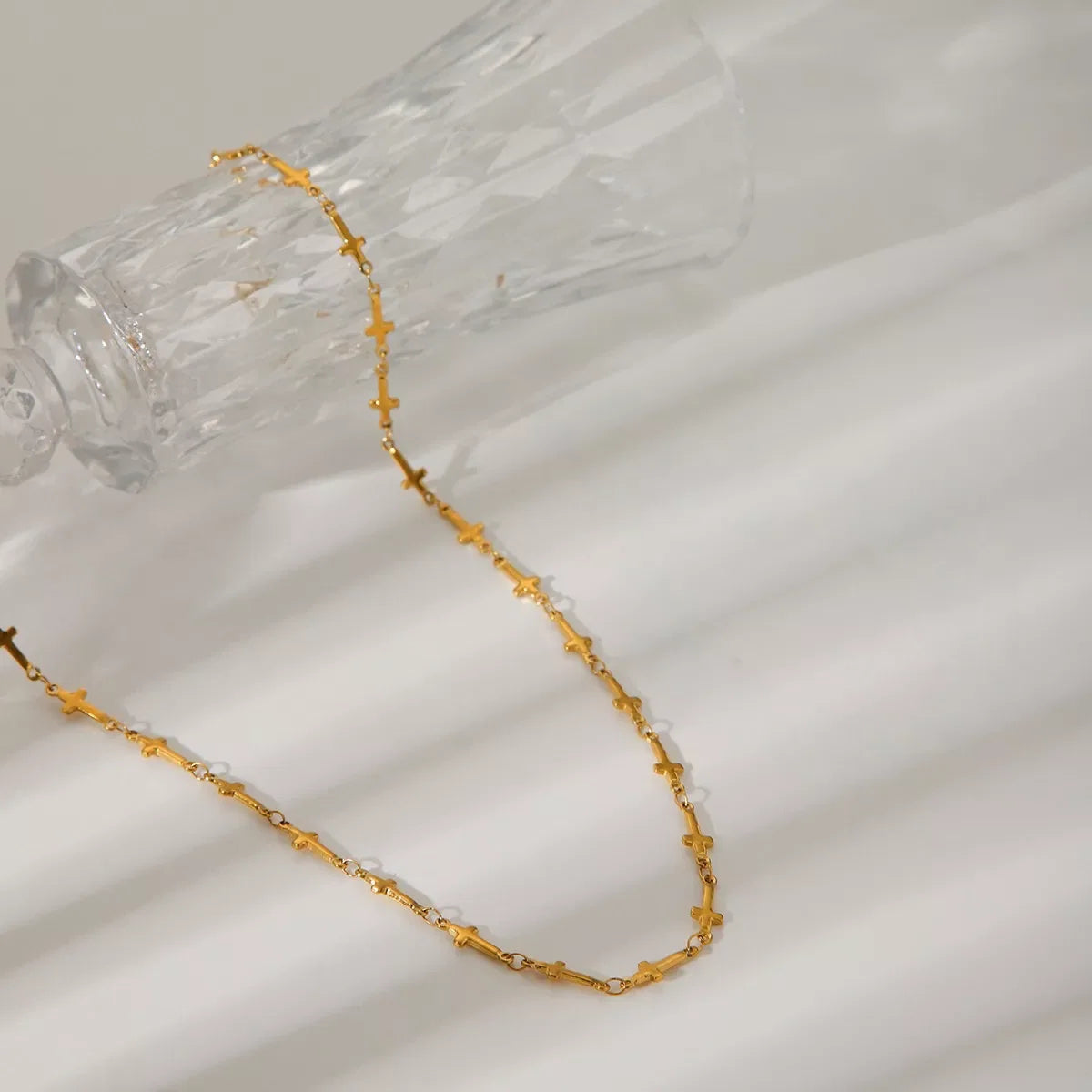 18K Gold-Plated Cross Necklace
