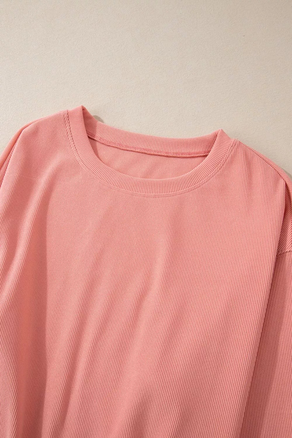 Round Neck Long Sleeve Top and Pants Set