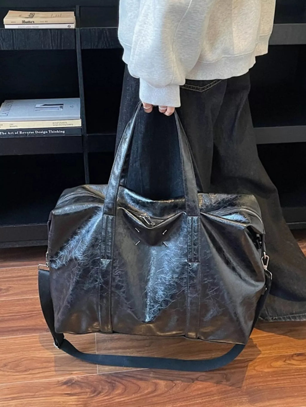 Vintage Style Leather Travel Bag