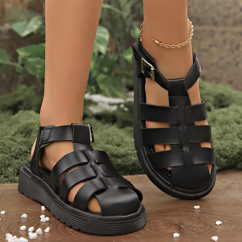 Round Toe Platform Sandals