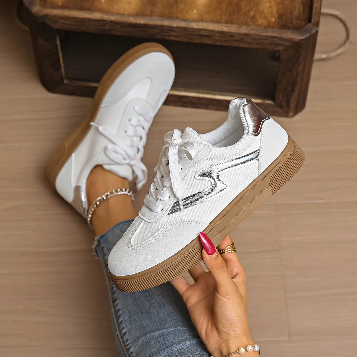 Lace Up Platform Sneakers