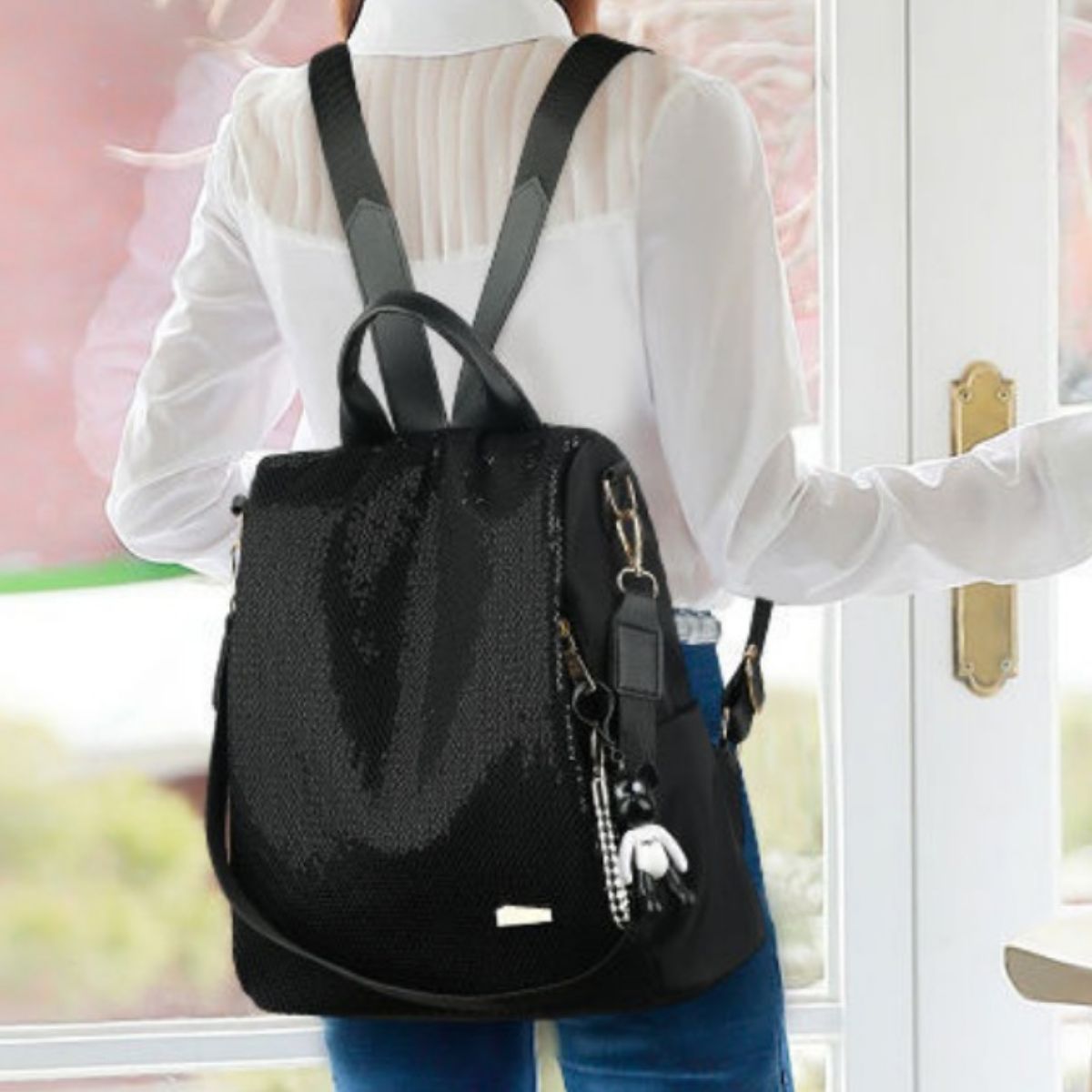 Sequin Lightweight Backpack Bag