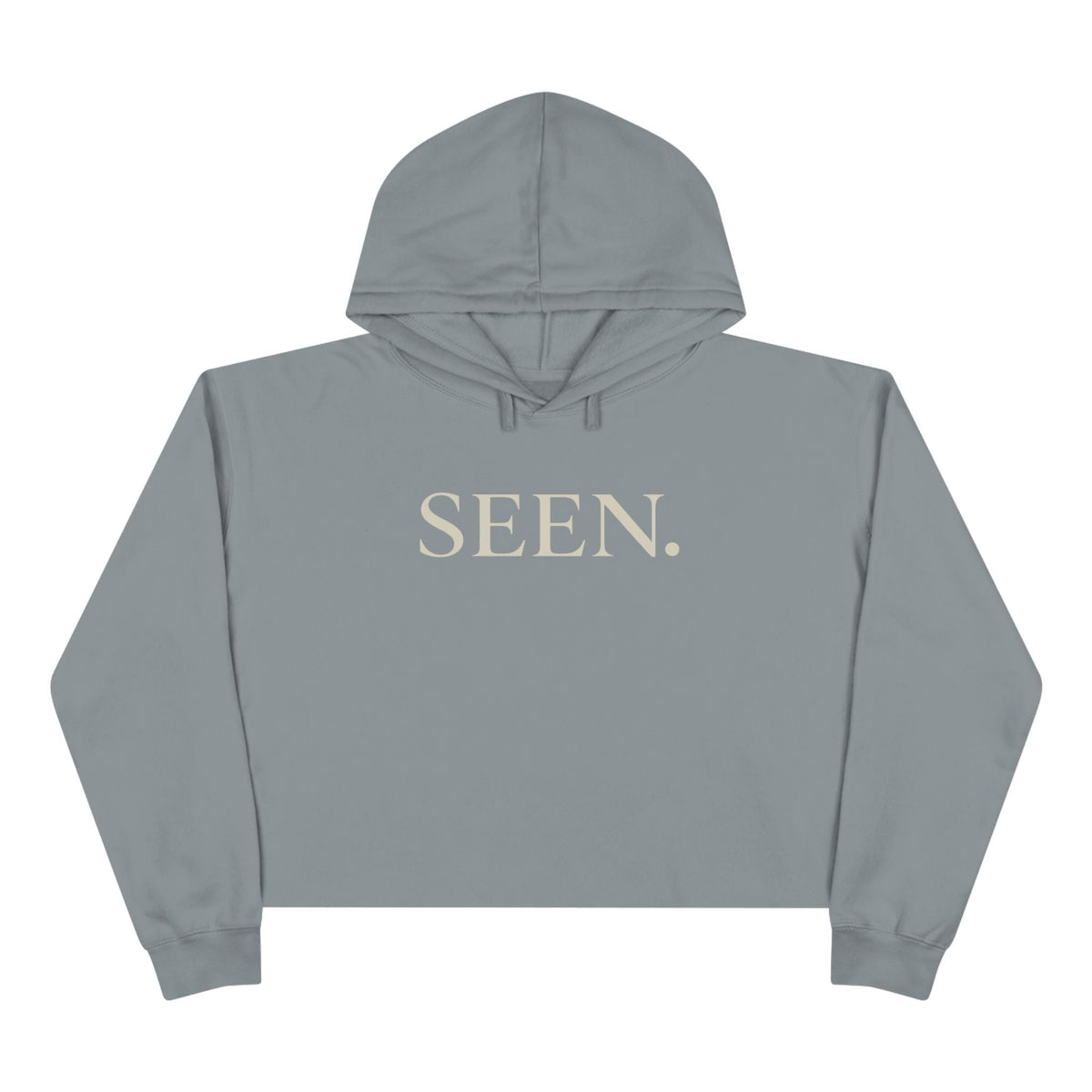 SEEN. Cropped Hoodie – Faith-Inspired Minimal Streetwear