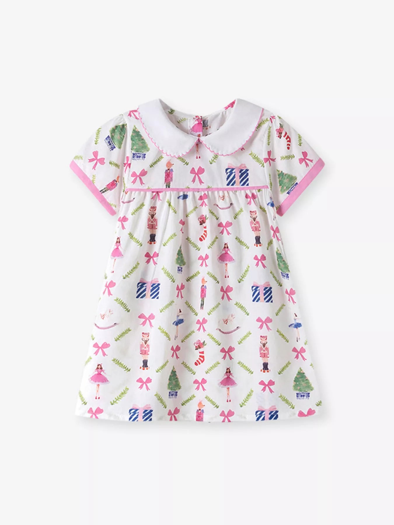 Children's Printed Peter Pan Collar Dress