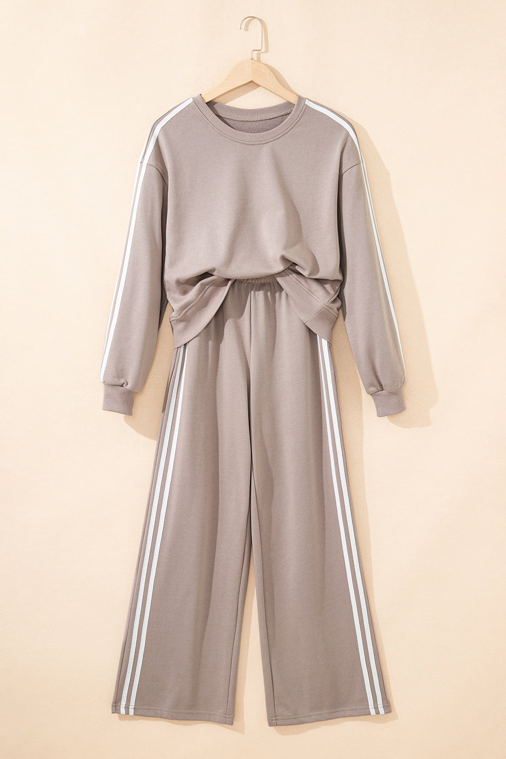 Varsity Stripe Crewneck Pullover & Sweatpants Set