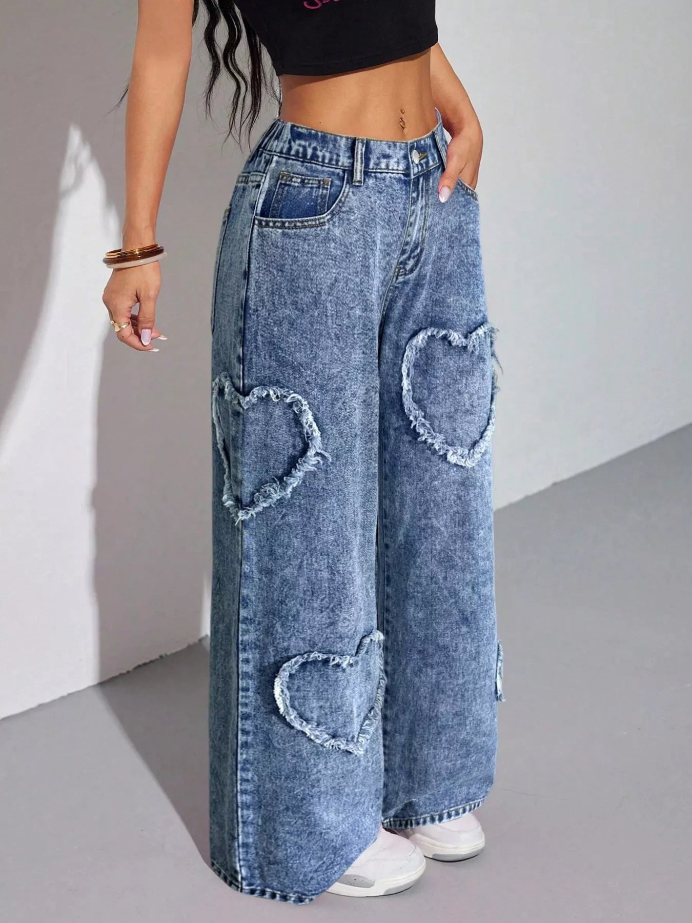 Heart Wide Leg Jeans