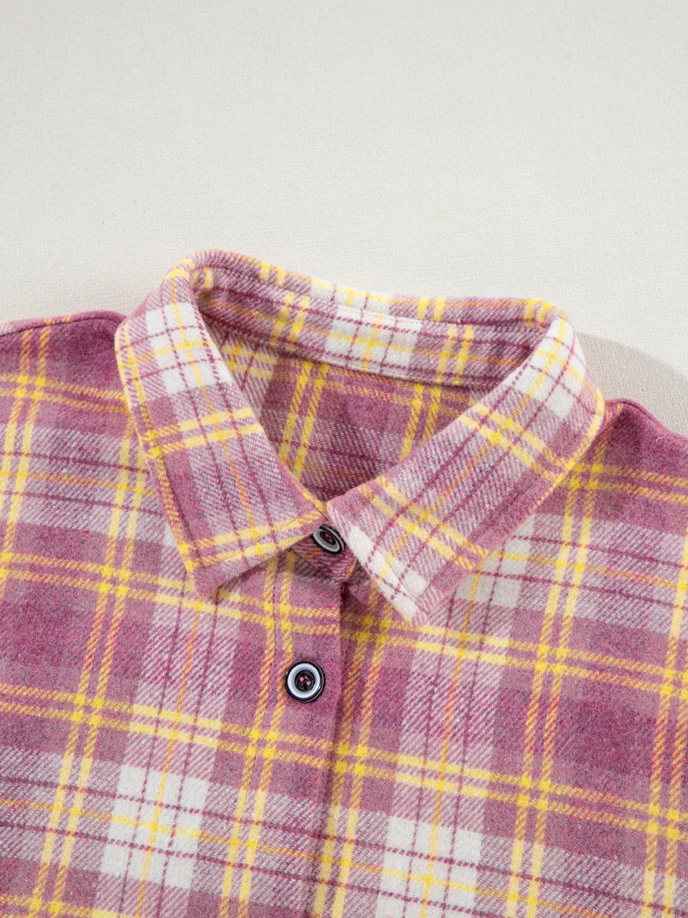 Casual Plaid Button-Down Shacket