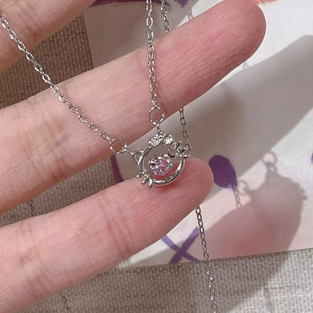 925 Sterling Silver Cat Necklace