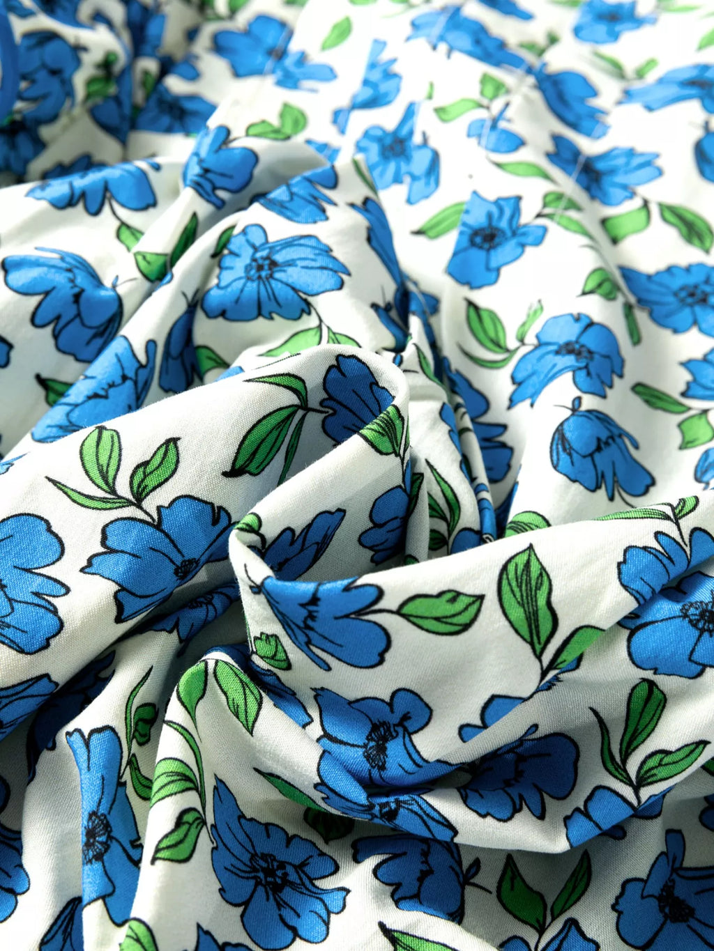 Floral Print Ruffle Sleeve Tie Neck Blouse