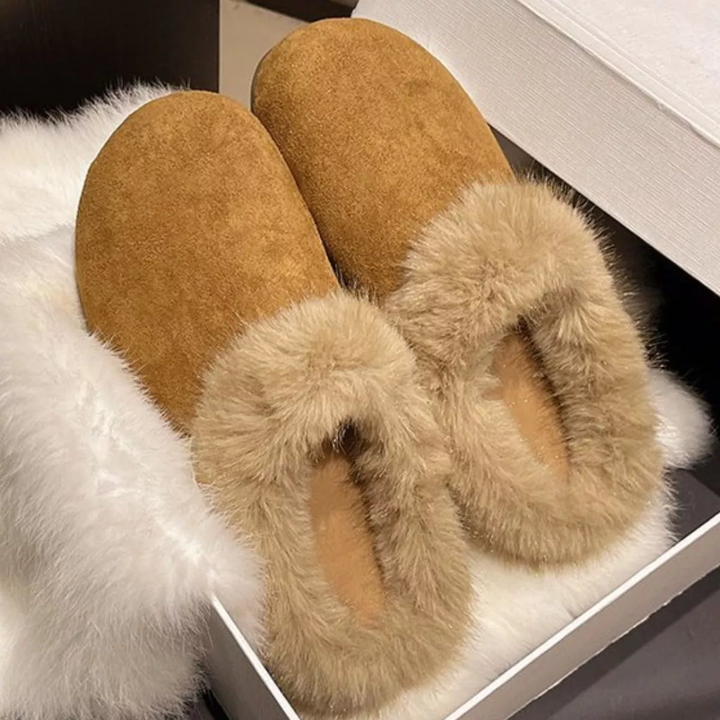 Fuzzy Plush Warm Indoor Slippers