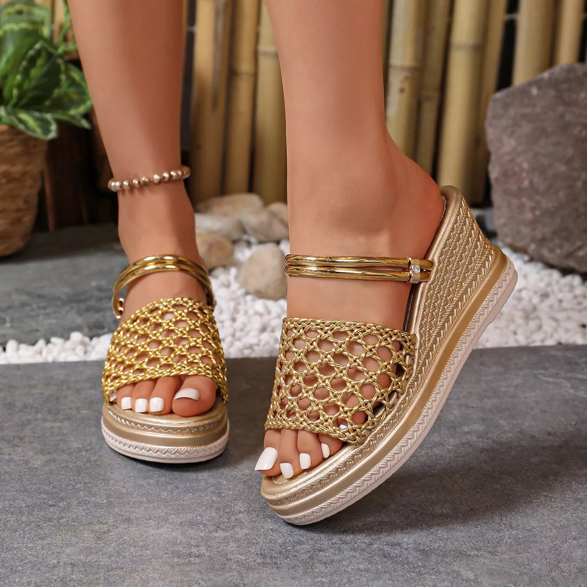 Open Toe Wedge Sandals