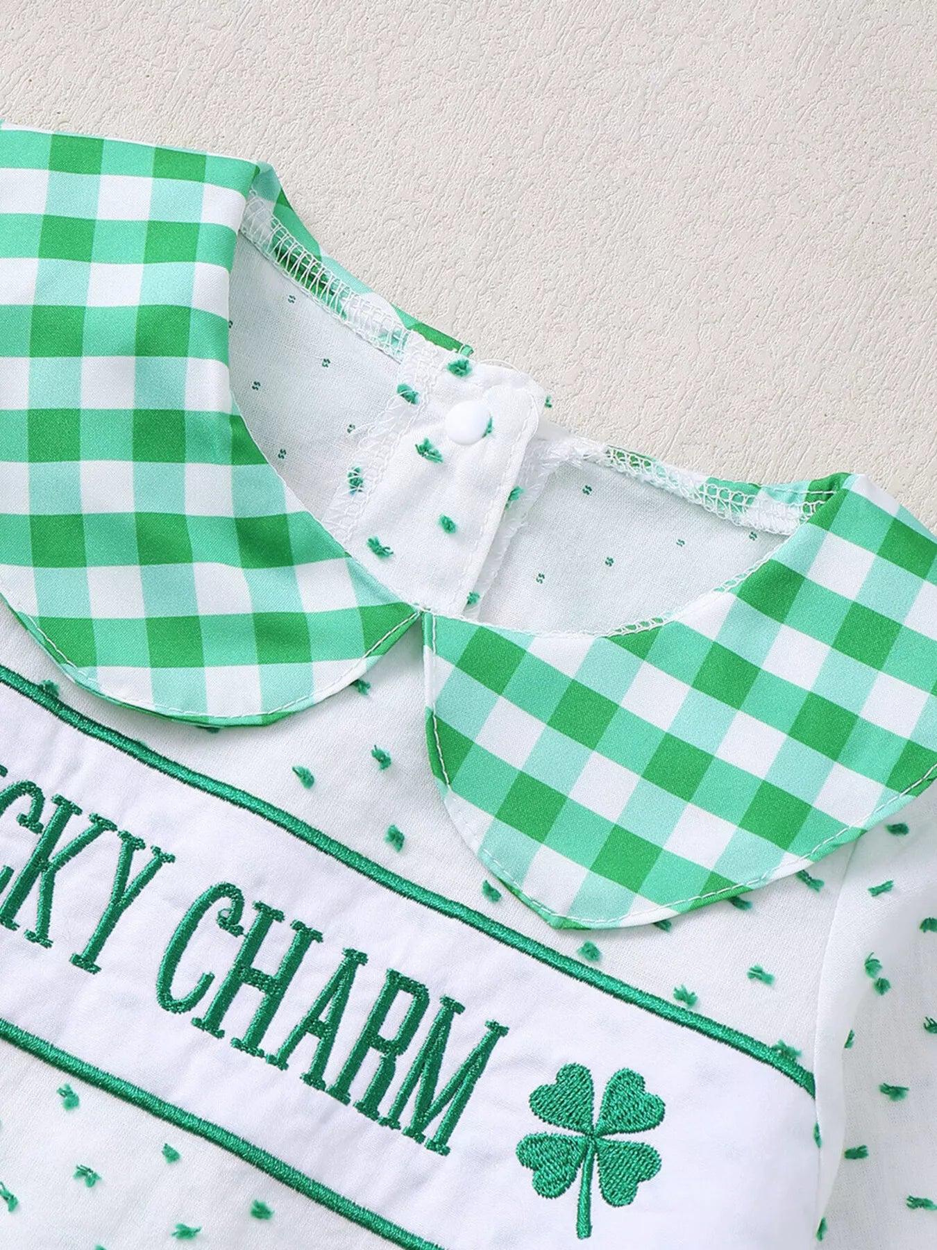 Children's Lucky Charm Gingham Top & Bottom Set