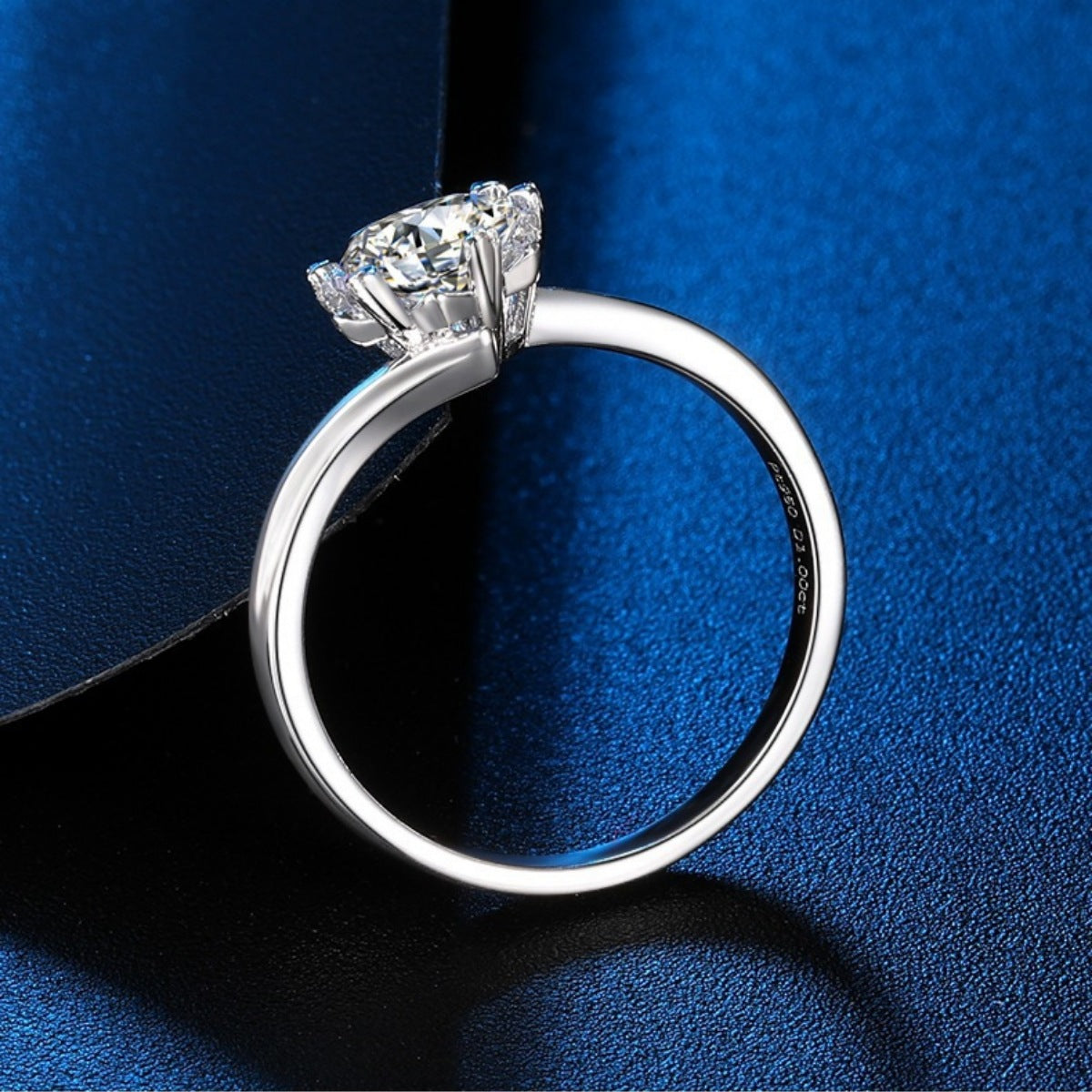 1 Carat 925 Sterling Silver Moissanite Ring