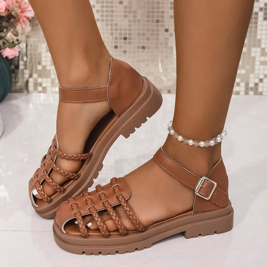 Round Toe Platform Sandals