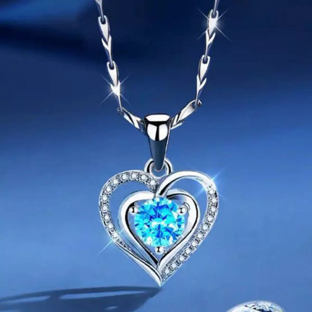 925 Sterling Silver Heart Pendant Necklace
