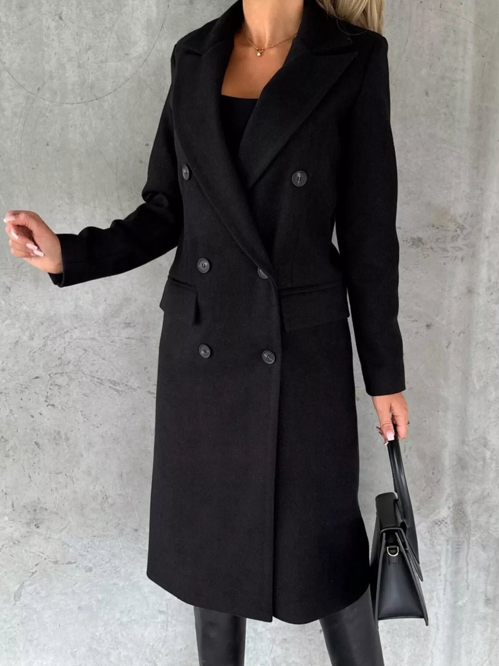 Double-Breasted Longline Coat