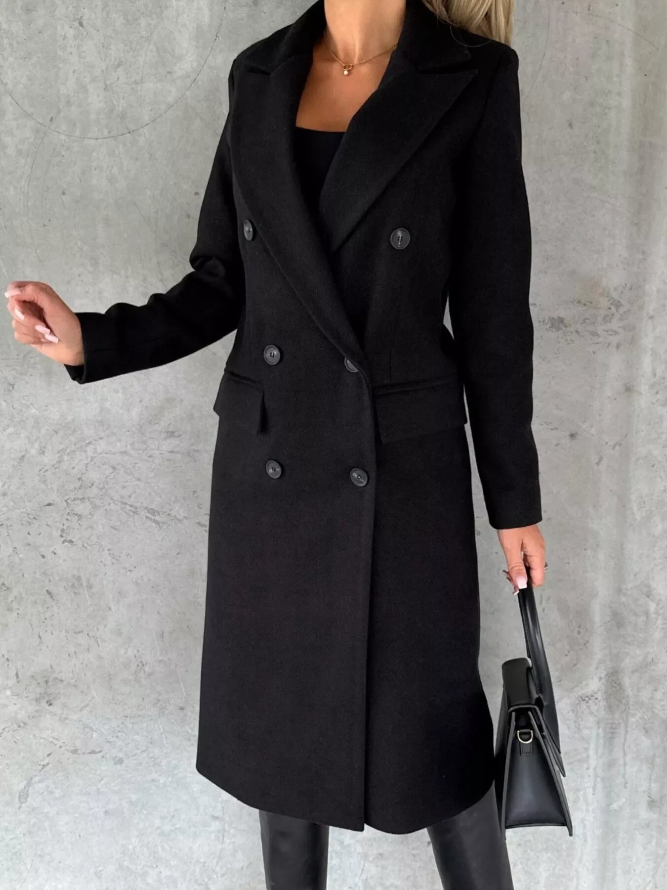 Double-Breasted Longline Coat