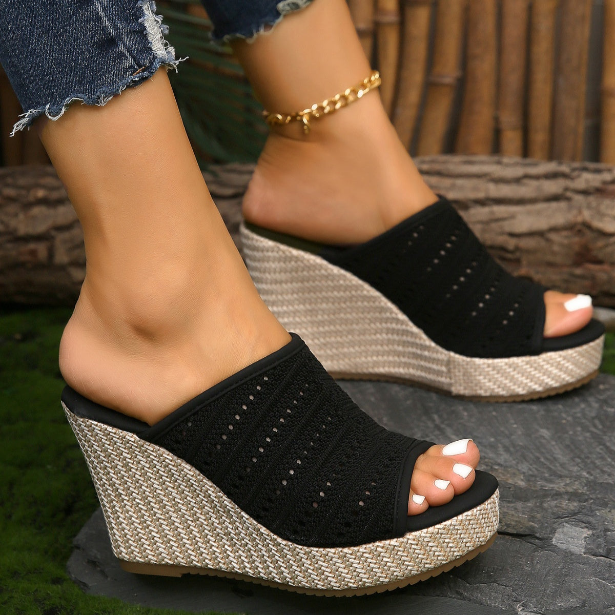 Open Toe Wedge Sandals