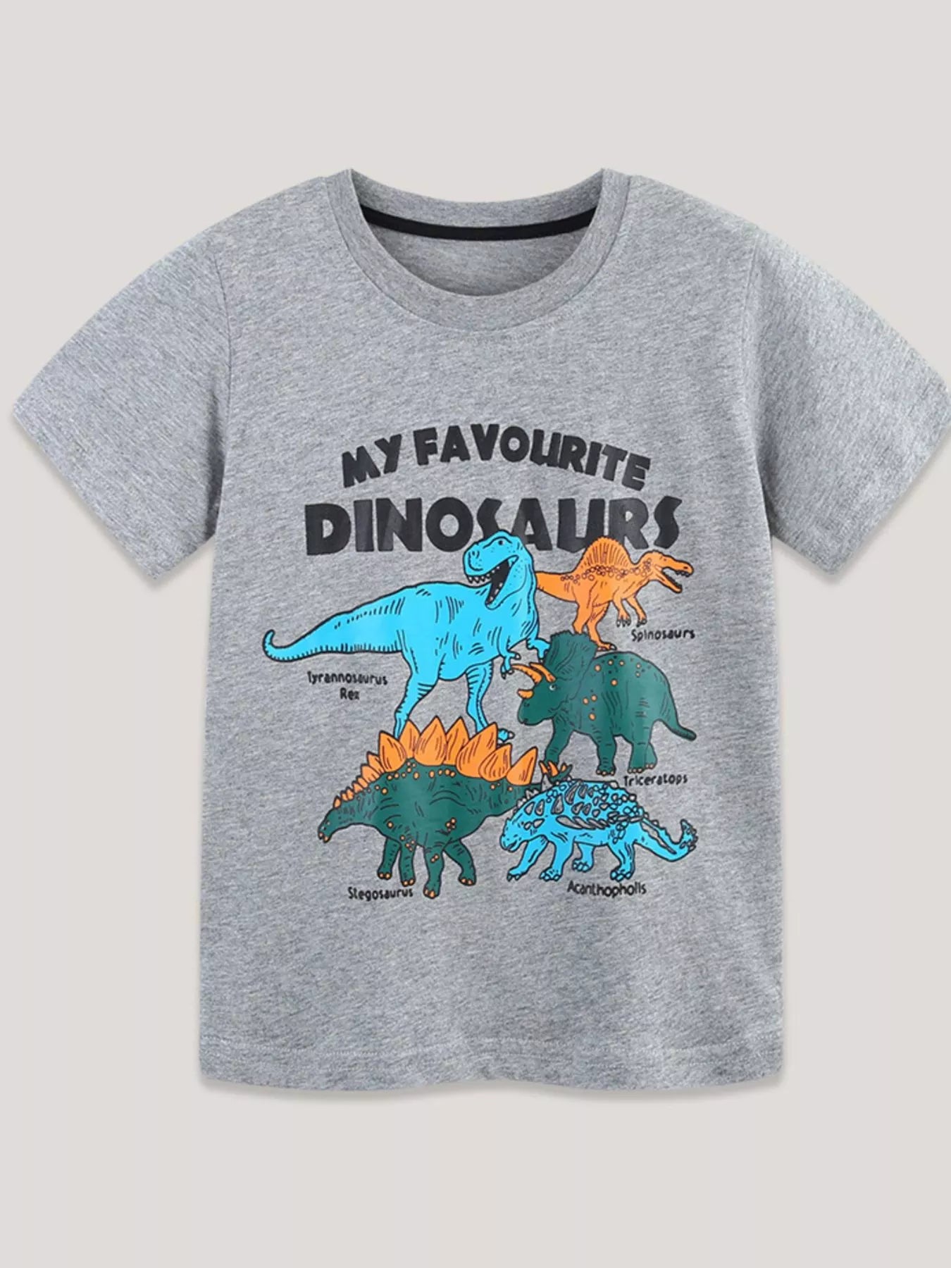 Children's Dinosaurs Graphic Short Sleeve T-Shirt