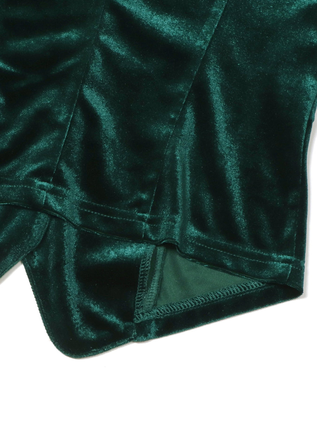 Velvet Lace Trim Button-Down Vest