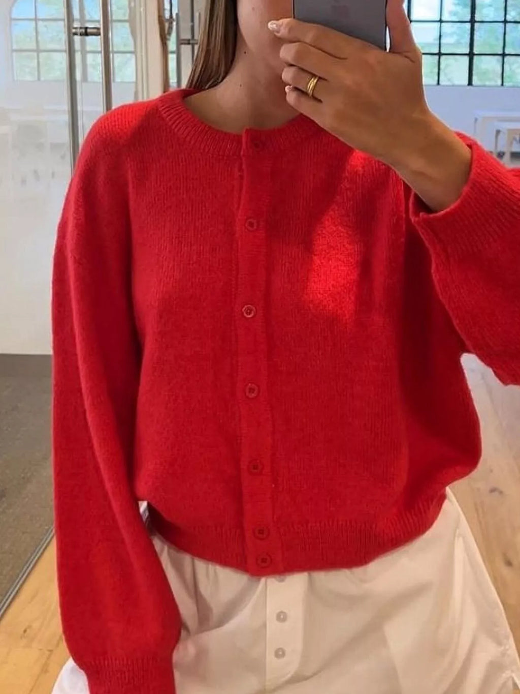 Button-Down Knit Cardigan
