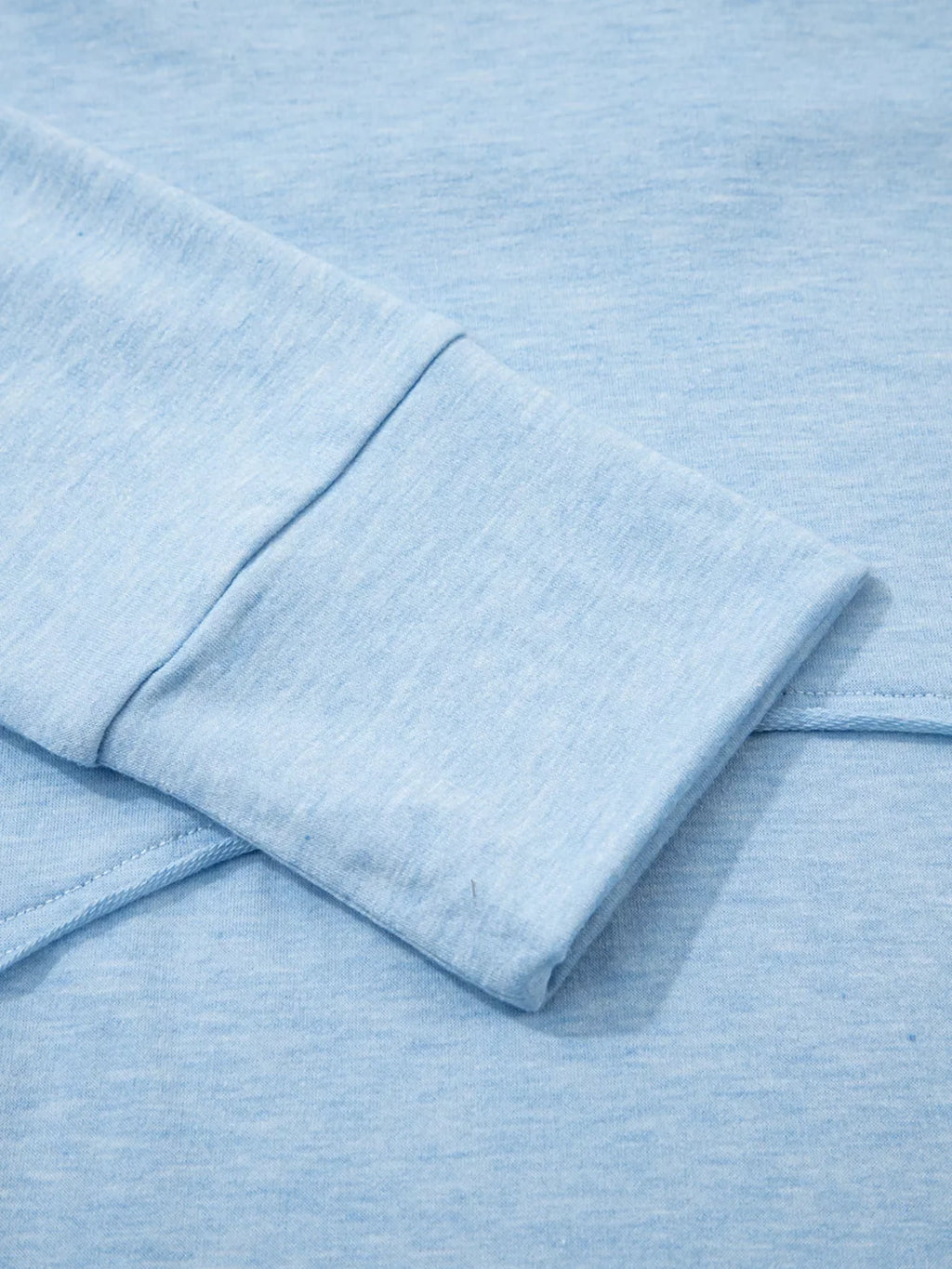 Notched Terry Long Sleeve Top