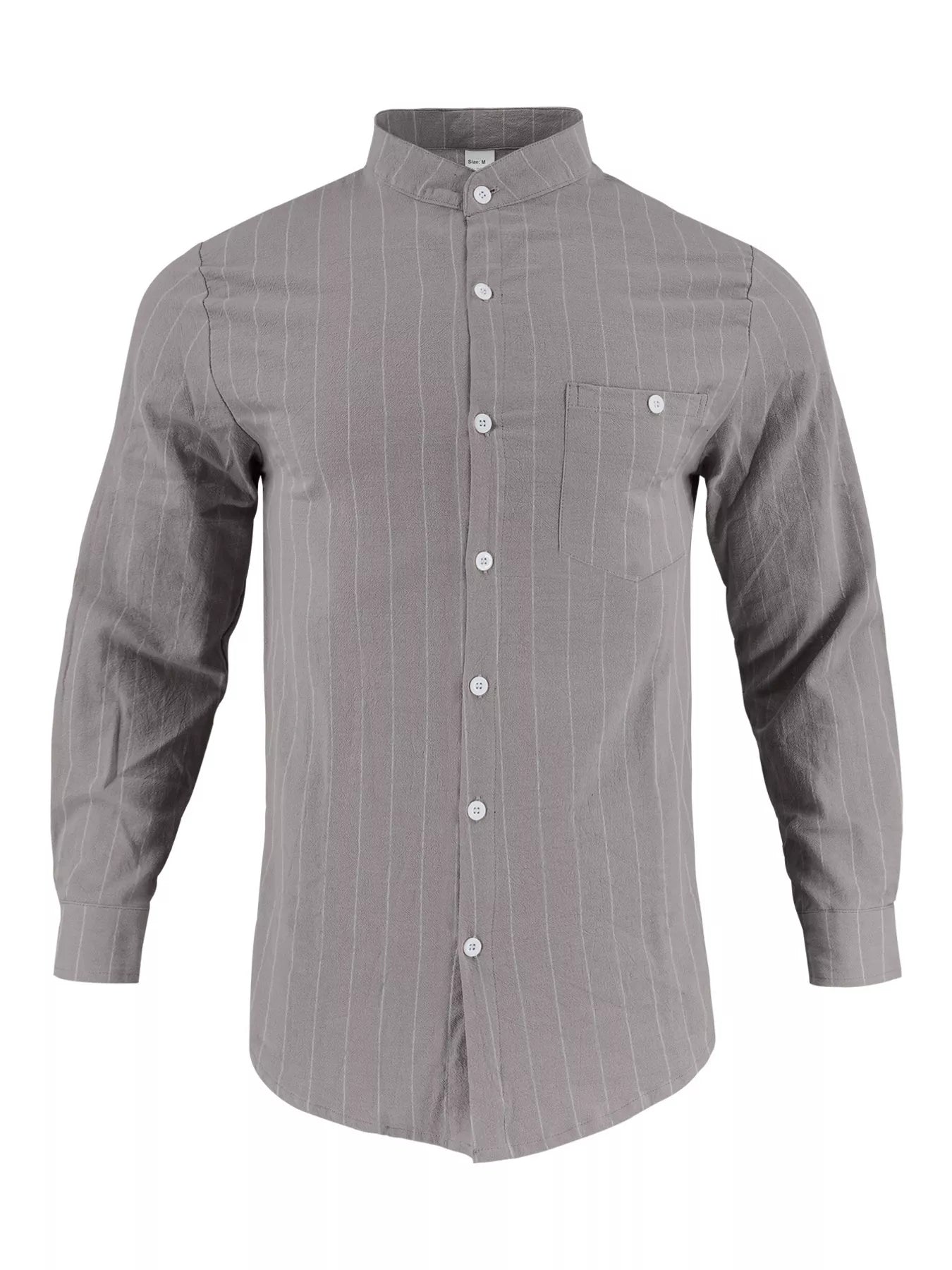 Men's Full Size Striped Button Up Shirt Plus Size