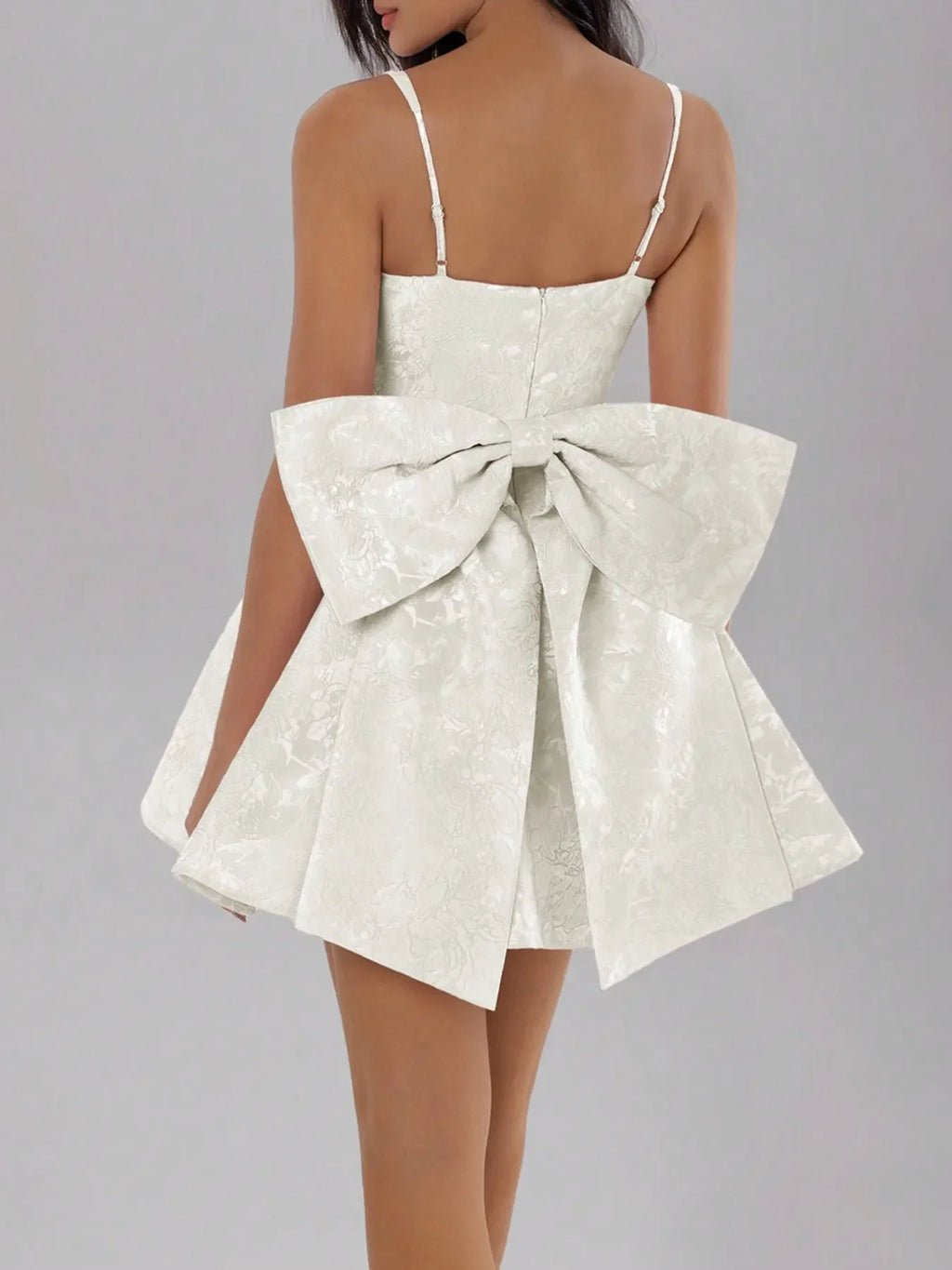 Bow Back Sweetheart Neck Cami Dress