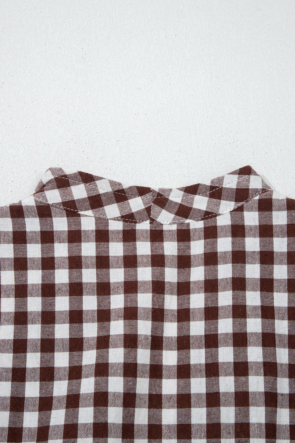 Gingham Zip-Front Midi Dress