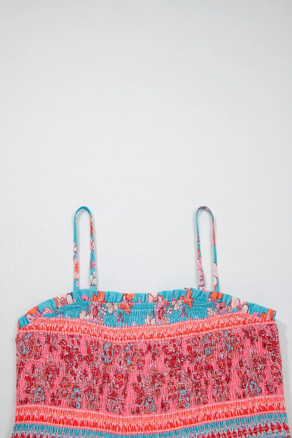 Bohemian Ethnic Print Spaghetti Straps Vacation Maxi Dress