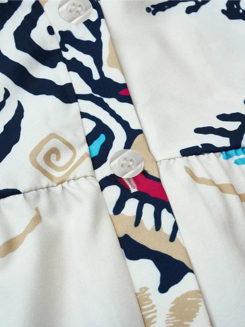 Bohemian Print Tiered Mini Dress